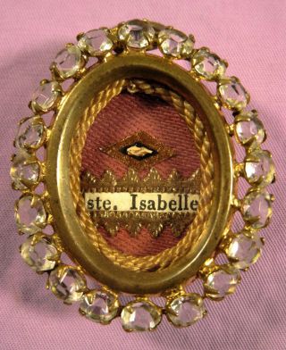 Antique & Ornate Theca Case With A Relic Of Isabelle Of France.