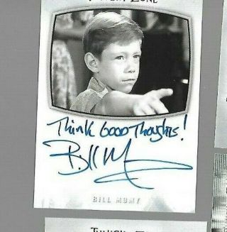 Bill Mumy Twilight Zone Inscription Autograph Card Ai3 Think Good Thoughts