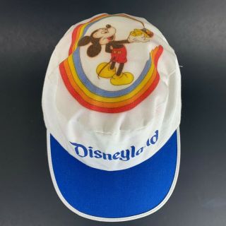 Vintage Disneyland Mickey Mouse Hat Stretch Fitted One Size Made Usa Euc
