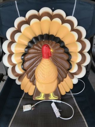 Vtg Union Products Don Featherstone Thanksgiving Harvest Turkey Blow Mold Decor