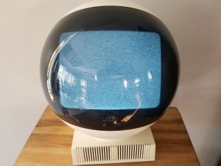 VTG ASTRONAUT SPACE HELMET JVC VIDEOSPHERE SPACE HELMET TV WITH BASE 1970 ' S RARE 3