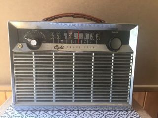 Vintage Ge General Electric Eight Transistor Radio Lunch Box Battery