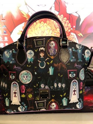 Disney Dooney And Bourke Haunted Mansion Satchel Purse Handbag Nwt