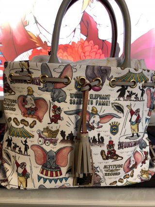 Disney Dumbo Tassel Satchel Handbag Purse By Dooney And Bourke Nwt