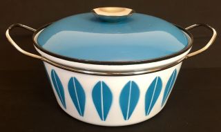 CATHRINEHOLM Norway Lotus Dutch Oven Blue & White Stock Pot/Casserole 3
