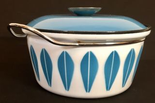 CATHRINEHOLM Norway Lotus Dutch Oven Blue & White Stock Pot/Casserole 4
