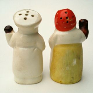 Vintage Japan Black Americana Salt & Pepper Shakers 4