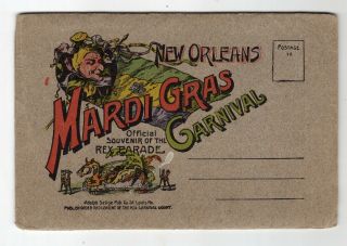 1907 Color Views Of Mardi Gras Parade In Orleans