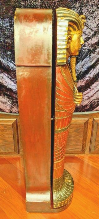 King Tutankhamen Sarcophagus Cabinet 4,  feet tall Egyptian Pharaoh King Tut 2