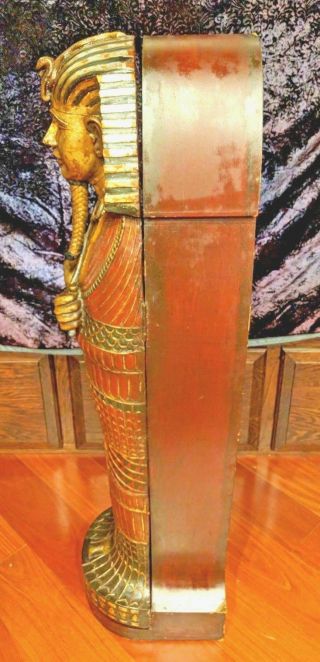 King Tutankhamen Sarcophagus Cabinet 4,  feet tall Egyptian Pharaoh King Tut 3