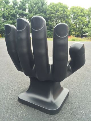GIANT Black Left HAND SHAPED CHAIR 32 