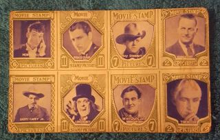 Vintage Movie Stamp Pictures,  Lon Chaney Ronald Coleman William Duncan H