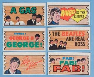 BEATLES PLAKS 1964 Topps Complete SET Paul John George Ringo 10