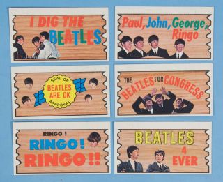 BEATLES PLAKS 1964 Topps Complete SET Paul John George Ringo 3