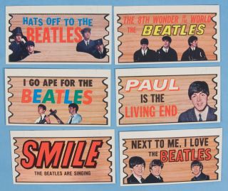 BEATLES PLAKS 1964 Topps Complete SET Paul John George Ringo 8