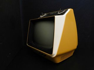 VINTAGE SPACE AGE PSYCHEDELIC ANTIQUE JETSONS ATOMIC STYLE OLD MINI TELEVISION 11