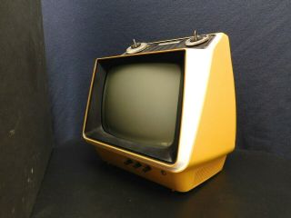 Vintage Space Age Psychedelic Antique Jetsons Atomic Style Old Mini Television