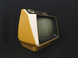 VINTAGE SPACE AGE PSYCHEDELIC ANTIQUE JETSONS ATOMIC STYLE OLD MINI TELEVISION 4