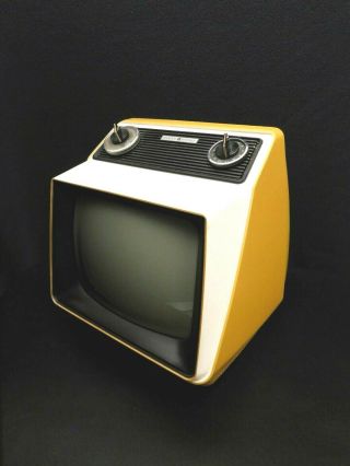 VINTAGE SPACE AGE PSYCHEDELIC ANTIQUE JETSONS ATOMIC STYLE OLD MINI TELEVISION 7