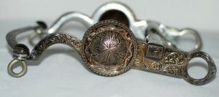 Vintage Sterling Silver Hand Engraved Western Show Bit Headstall