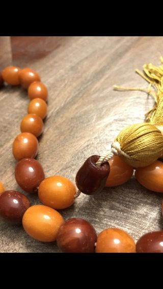 Old,  Rare,  Vintage,  Large Baltic Amber 27 Prayer Beads 12