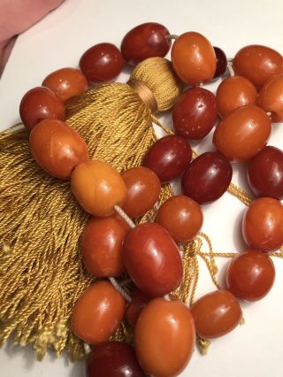Old,  Rare,  Vintage,  Large Baltic Amber 27 Prayer Beads