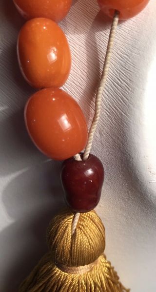 Old,  Rare,  Vintage,  Large Baltic Amber 27 Prayer Beads 9