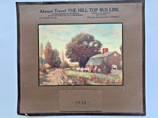 Rare 1932 Hill Top Bus Line Calendar Brighton Beaver Falls,  Pa Rochester Ny