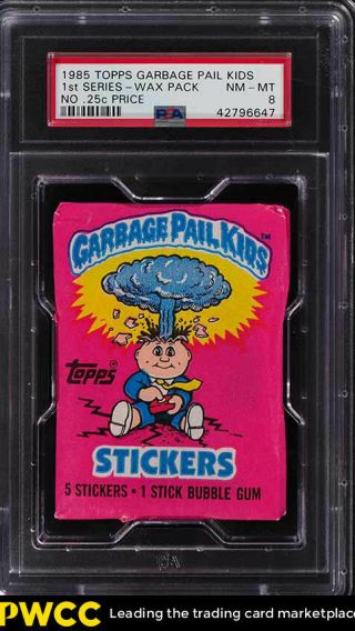 1985 Topps Garbage Pail Kids 1st Series 25 Cent Wax Pack Psa 8 Nm - Mt (pwcc)
