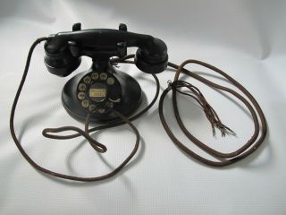 Rare Antique Vintage Western Electric 202 - D1 Oval Base Phone E1 Handset