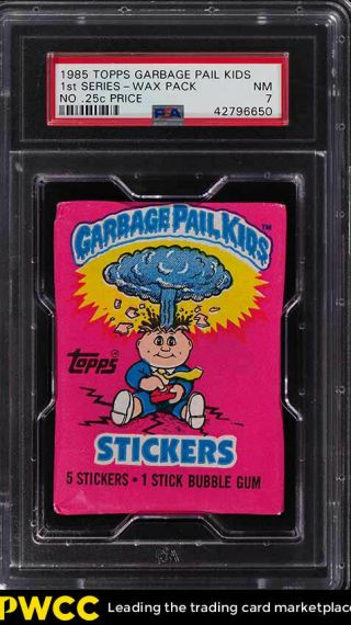 1985 Topps Garbage Pail Kids 1st Series 25 Cent Wax Pack Psa 7 Nrmt (pwcc)