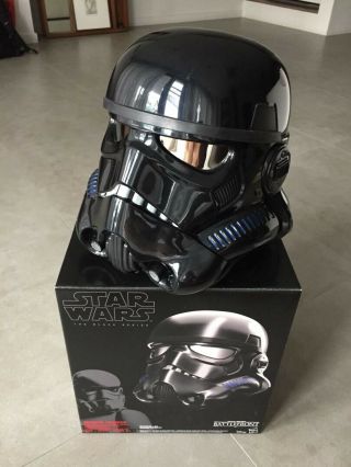 Star Wars Shadow Trooper Stormtrooper Electronic Helmet Black Series Rare