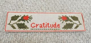 Antique Victorian Bookmark Gratitude Punched Card Cross Stitch Bookmark