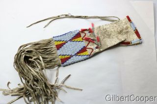 19TH CENTURY SIOUX BEADED PIPE BAG 10