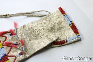 19TH CENTURY SIOUX BEADED PIPE BAG 8