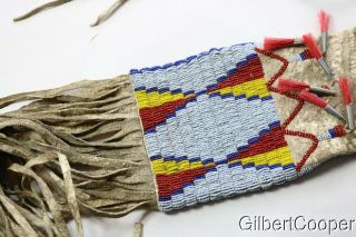 19TH CENTURY SIOUX BEADED PIPE BAG 9