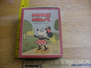 Minnie Mouse Wooden Doll Retro Mib Schylling