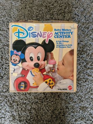 1988 Disney Mattel Baby Mickey Mouse Activity Center Complete Vintage