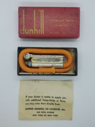 Vintage Rare Nos Wwii Dunhill Sterling Trench Lighter W/paperwork &box