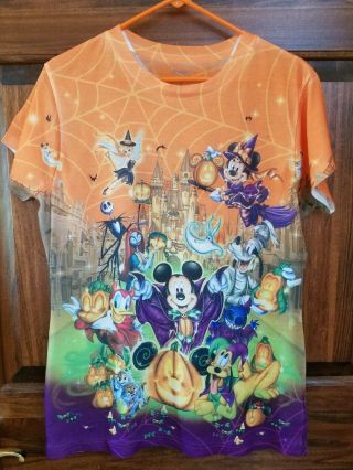 Disney Parks Mickeys Halloween T Shirt Sz Xl Minnie Glittery