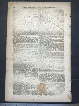 NILES WEEKLY REGISTER Baltimore April 1830 Newspaper,  16pg 4