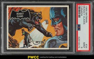 1966 O - Pee - Chee Batman Canada Black Bat Deadly Claws 34 Psa 9 (pwcc)