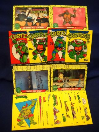 1989 Topps Teenage Mutant Ninja Turtles Tv Series 1 Trading Card Set