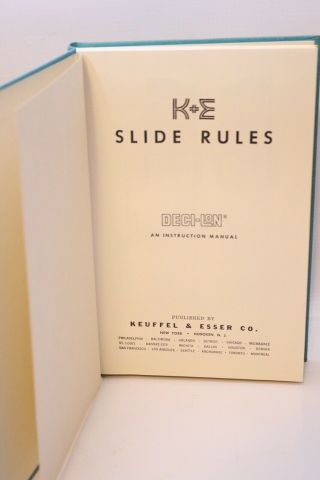 Keuffel & Esser K&E Deci - Lon 10 68 - 1100 Slide Rule,  Box,  Book,  Case Looks 8