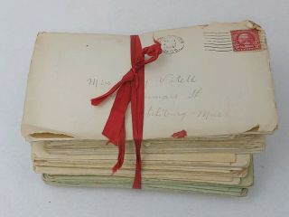 66 Vintage Love Letters Dated 1924 Fitchburg Ma To Lucy From Tony In Worcester