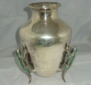Emilia Castillo Silverplate Lizard Bowl Jug Vase 11 " X 7 " Vintage