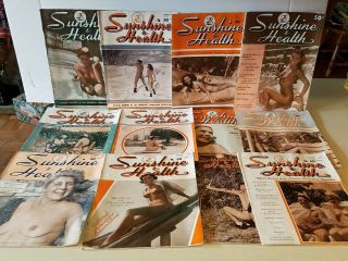 12 Vintage Complete 1949 Sunshine & Health Nudist / Naturist / Nudism Magazines