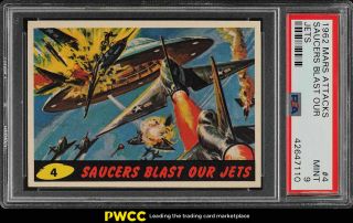 1962 Topps Mars Attacks Saucers Blast Our Jets 4 Psa 9 (pwcc)