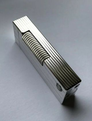 Dunhill Silver ‘Lines’ Rollagas Lighter - Fully Overhauled & Lovely 2