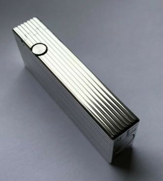 Dunhill Silver ‘Lines’ Rollagas Lighter - Fully Overhauled & Lovely 4